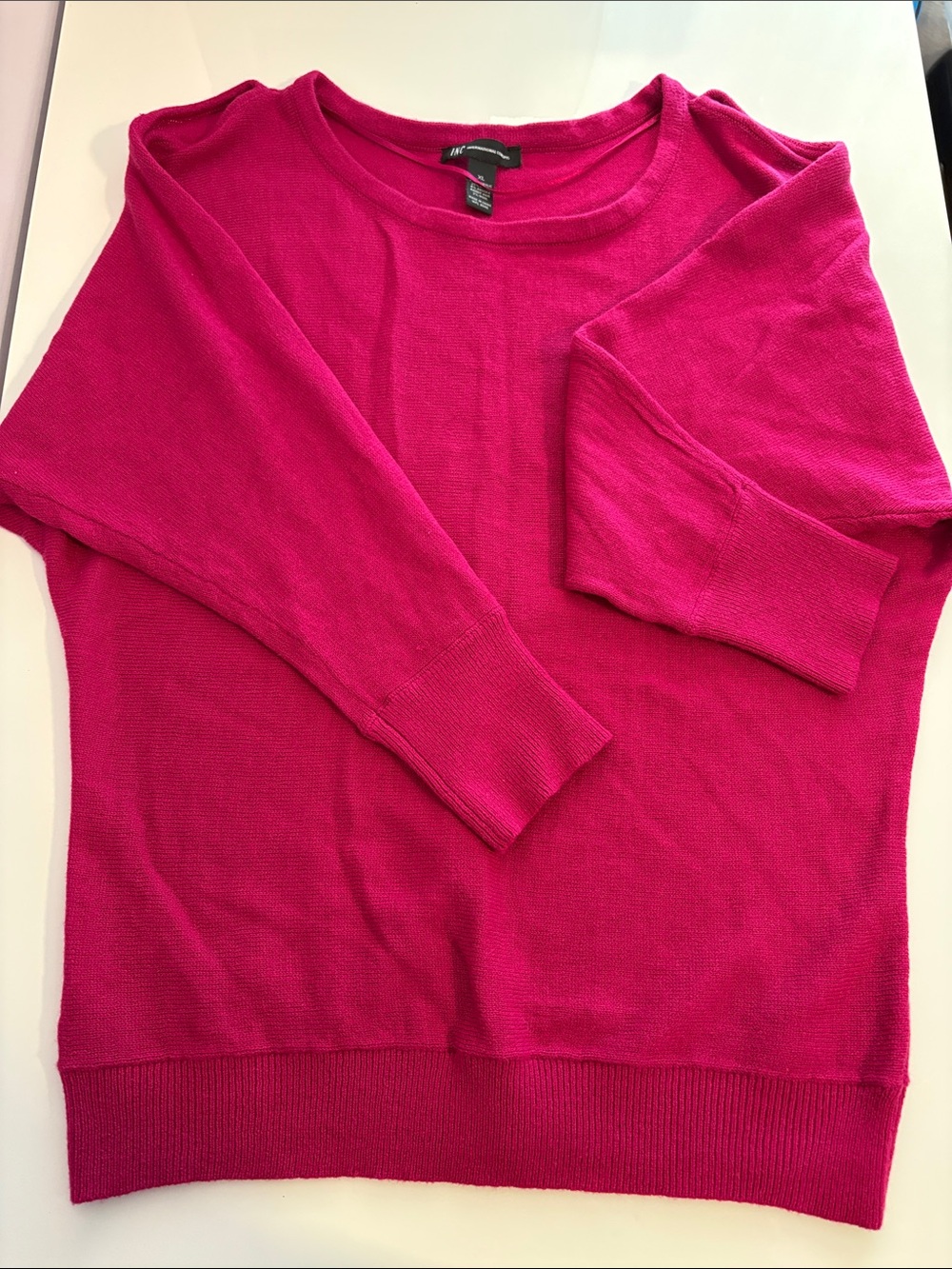 INC International Concepts Pink Key-Hole Shoulder Sweater
